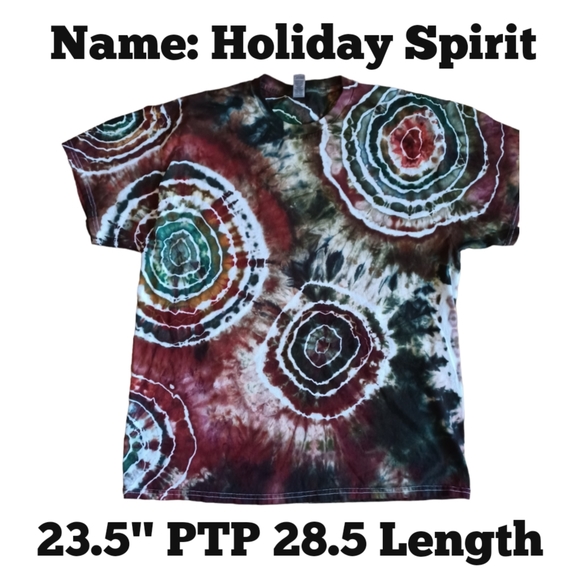 Holiday Spirit Tie Dye Geode Mens XL Short Sleeve Tee - Picture 3 of 6